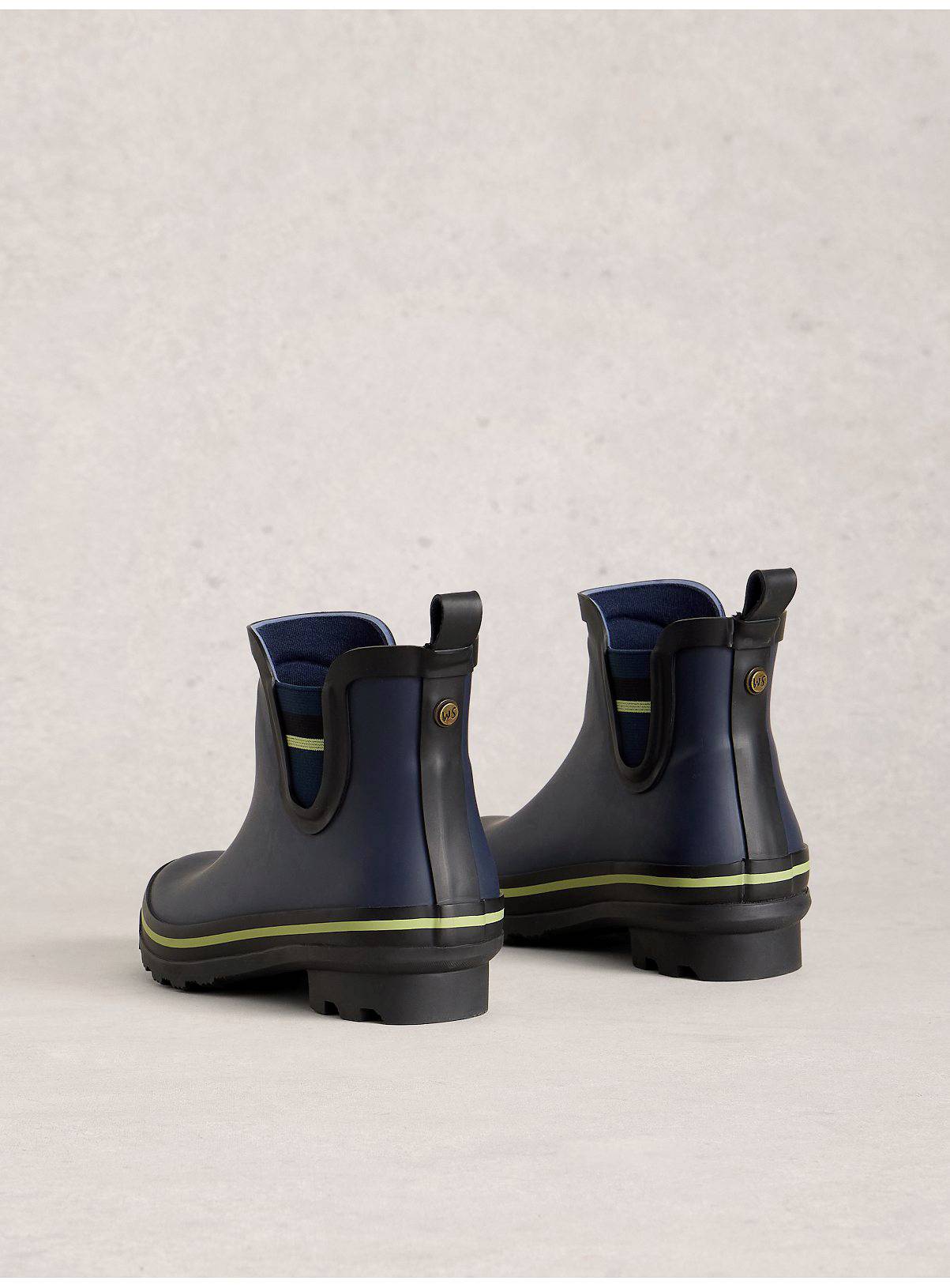 WHITE STUFF Puddle Ankle Wellie Boots Navy 4 - Image 2